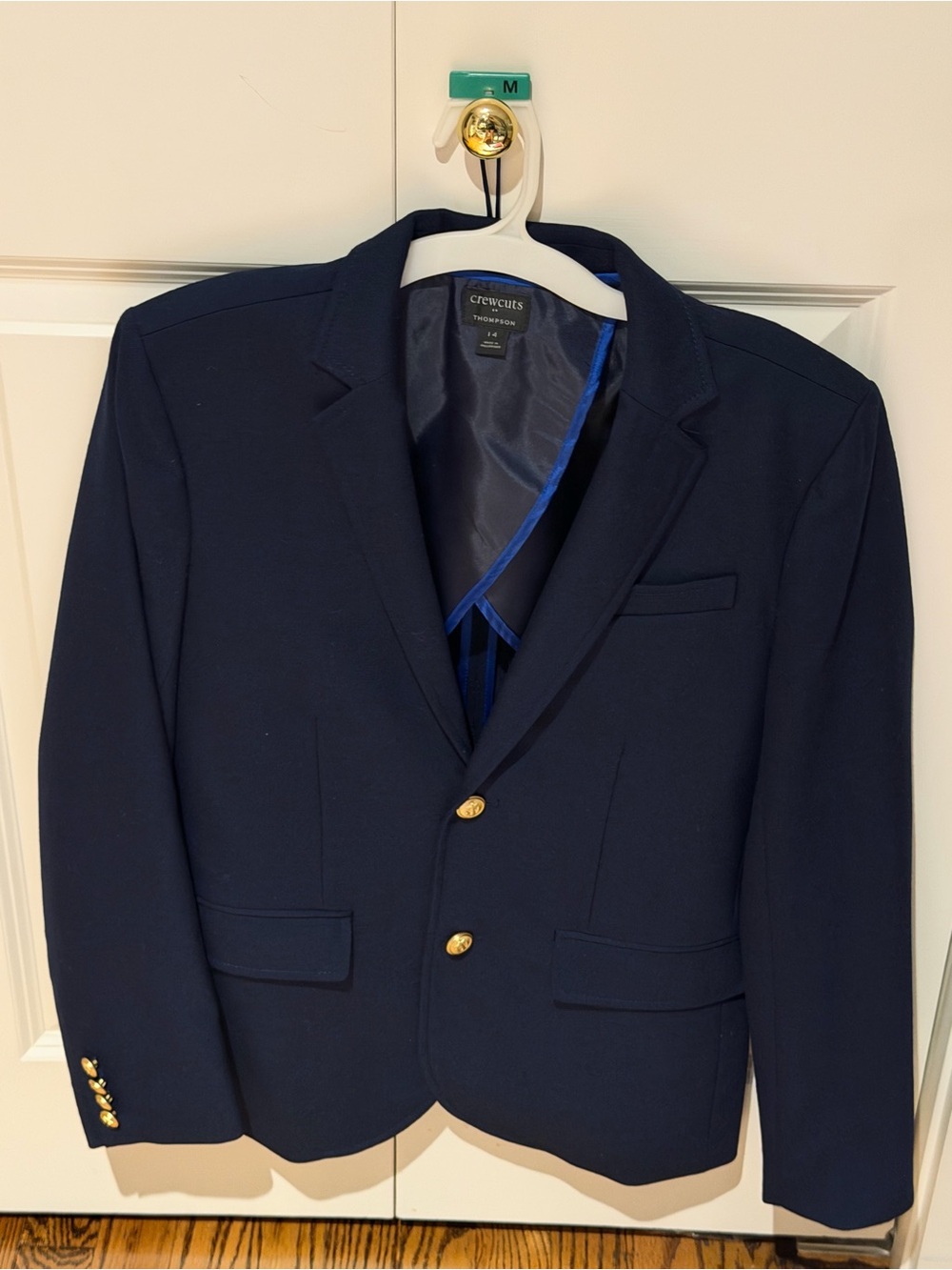 EUC CREWCUTS BOYS WOOL BLEND THOMPSON BLAZER BLUE BLAZER suit jacket size 14